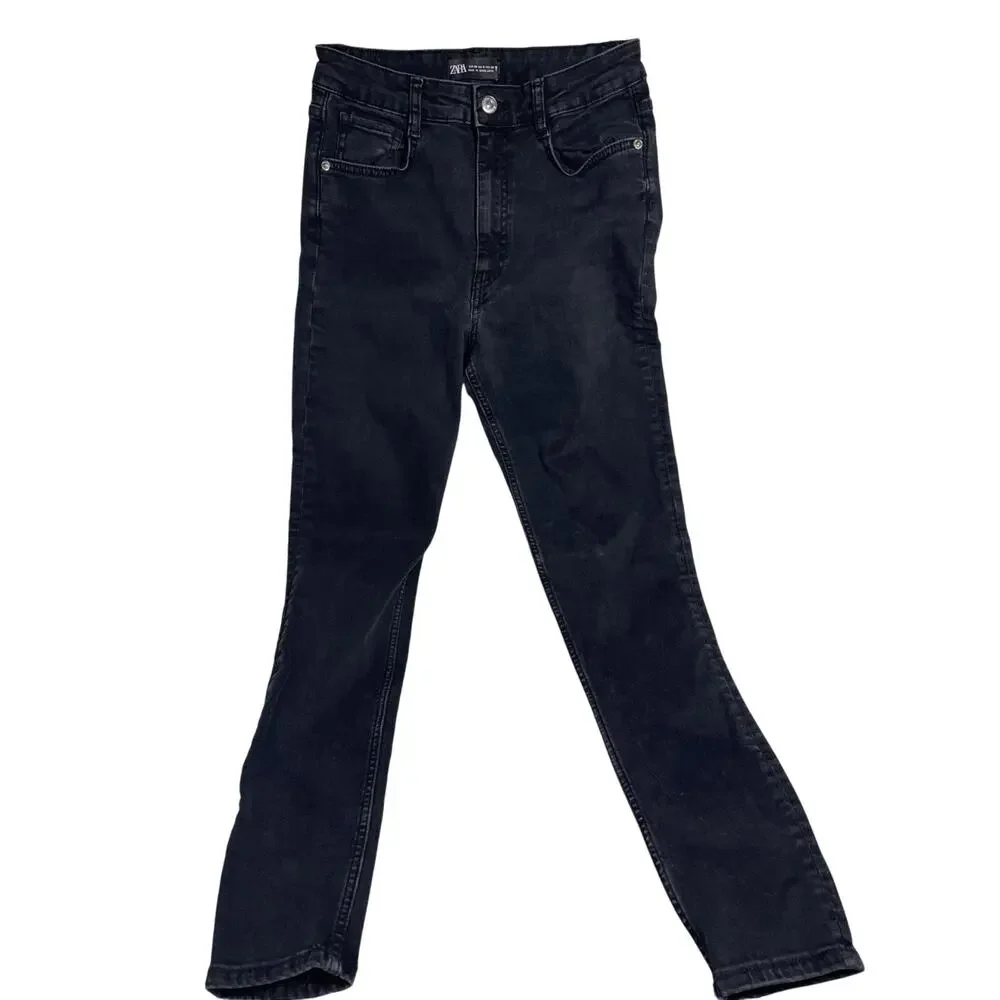 Zara Jeans The High Waist Skinny in Sein Black Women’s Size 6 Denim